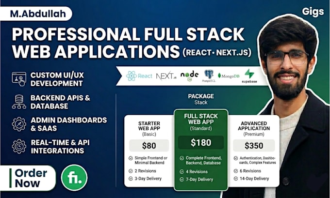 develop modern full stack web applications with react next js
