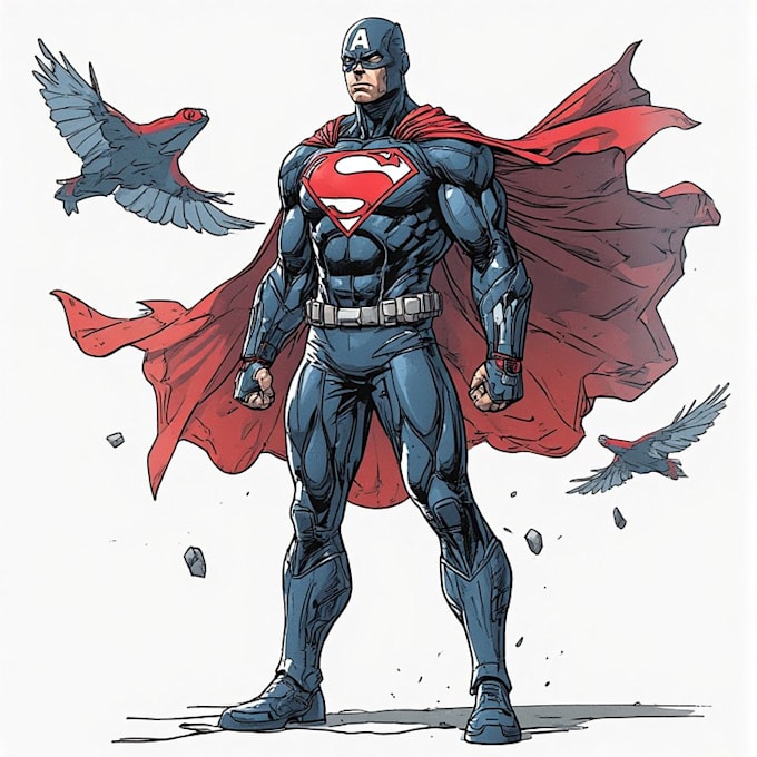 amazing superhero character for comics