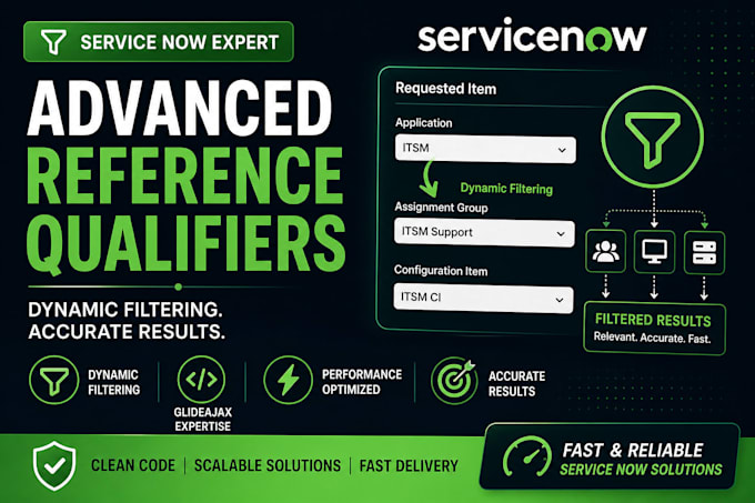 fix advanced servicenow reference qualifiers and dynamic filtering