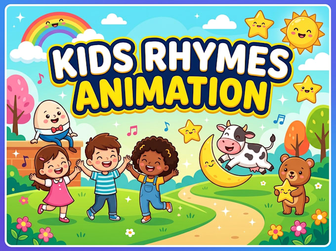 create 2d animation and nursery rhymes video