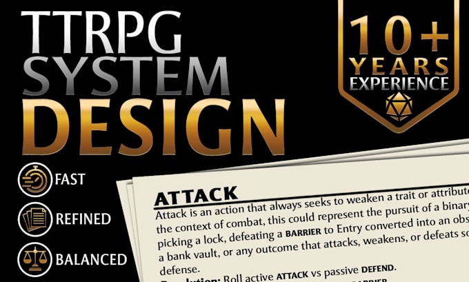 design or improve ttrpg systems and mechanics