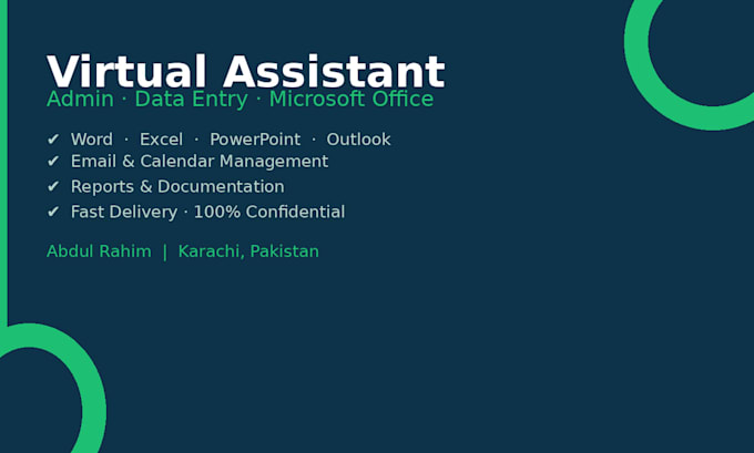 be your virtual assistant for admin tasks data entry and microsoft office