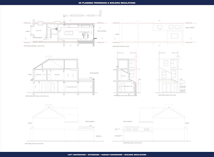 create UK planning and building regulation drawings