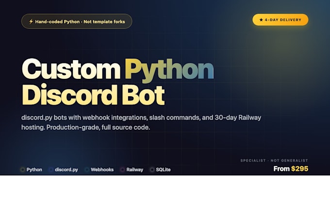 build a custom python discord bot for your community