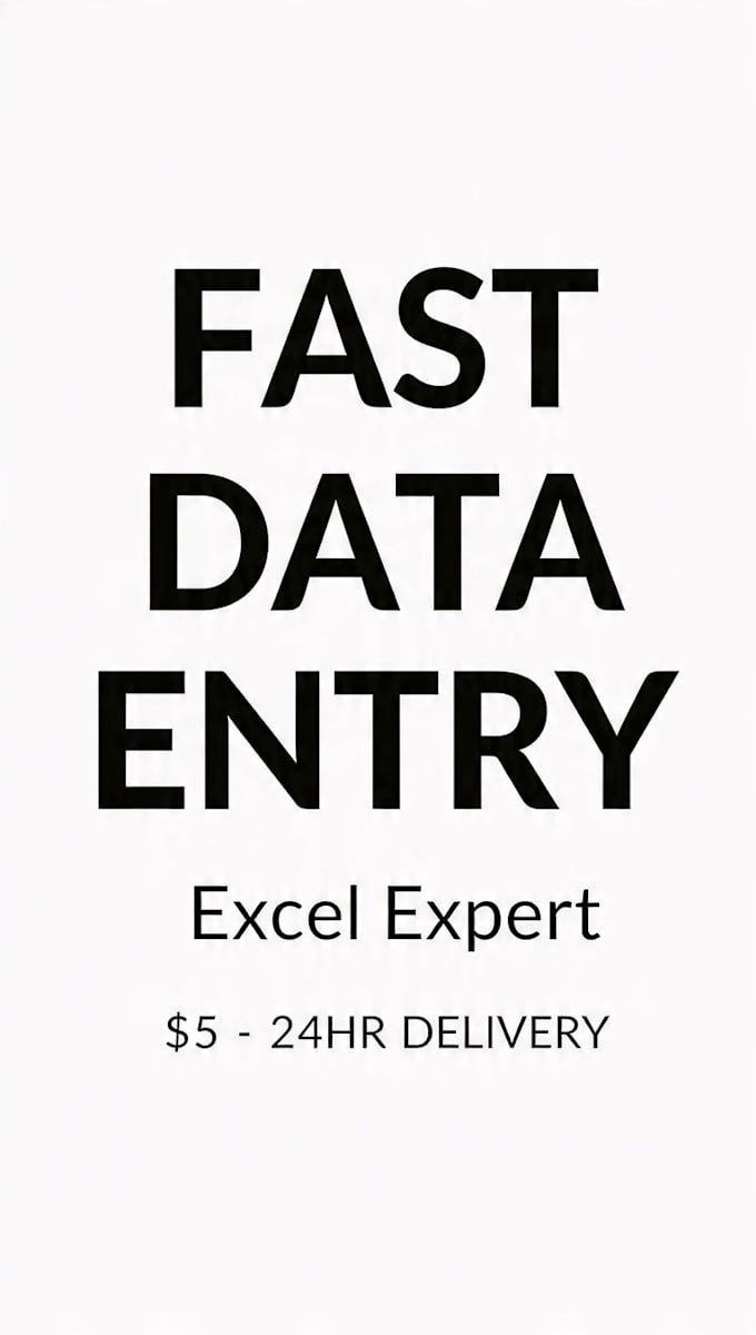 do urgent data entry, PDF to excel in 24 hrs