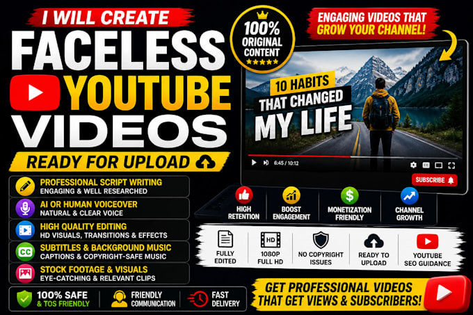 create faceless youtube videos ready for upload