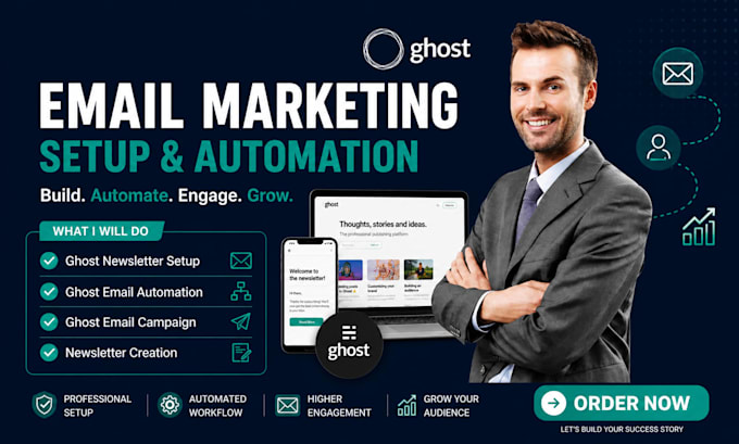 setup ghost website email newsletter ghost email automation ghost website