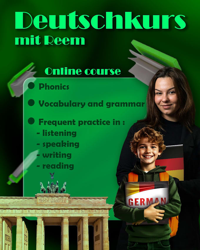 design a professional social media poster for your online course