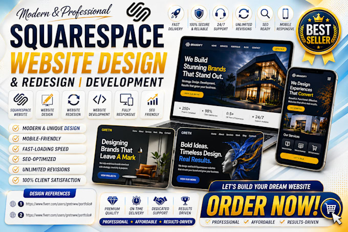 build squarespace website design, redesign squarespace, website development