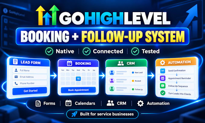 build your gohighlevel booking, CRM and followup system