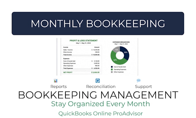 do monthly bookkeeping in quickbooks online