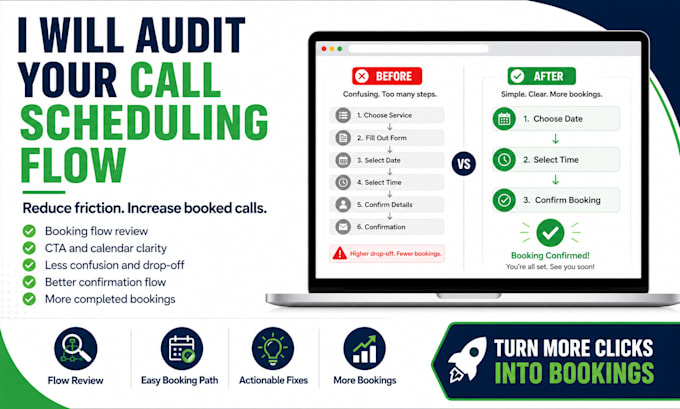 audit your booking flow to increase scheduled calls