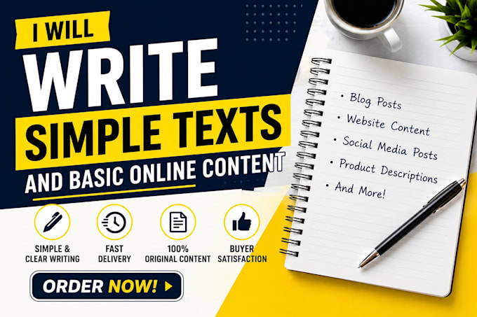 write simple texts and basic online content