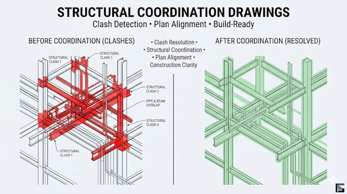 create structural coordination drawings to resolve clashes and align constructi