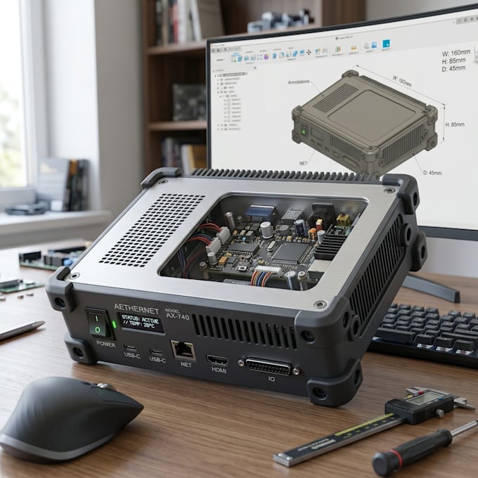 create 3d enclosure design for electronics
