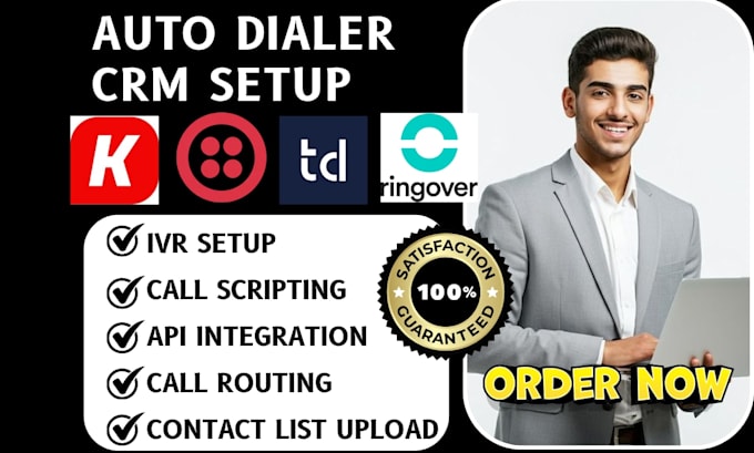 setup auto dialer crm twilio ringover kixie talkdesk dialpad aircall convoso