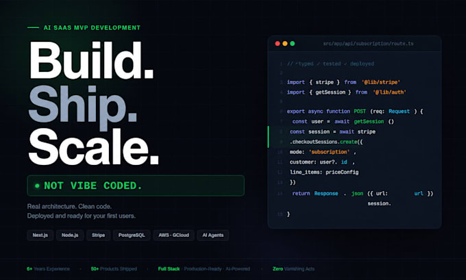 build your ai saas mvp, not vibe coded