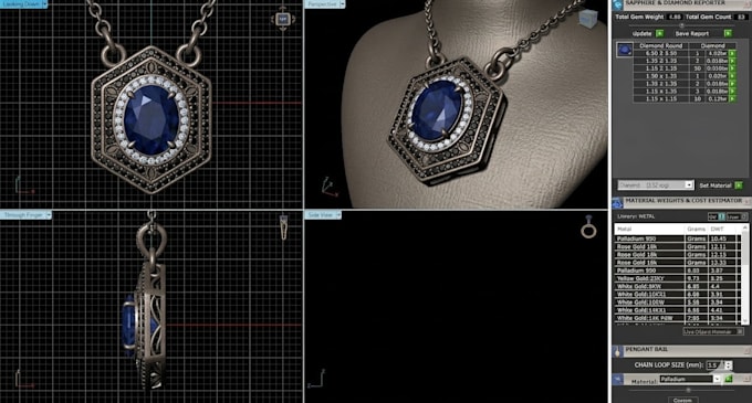 do 3d cad model jewelry design, jewelry cad design in stl