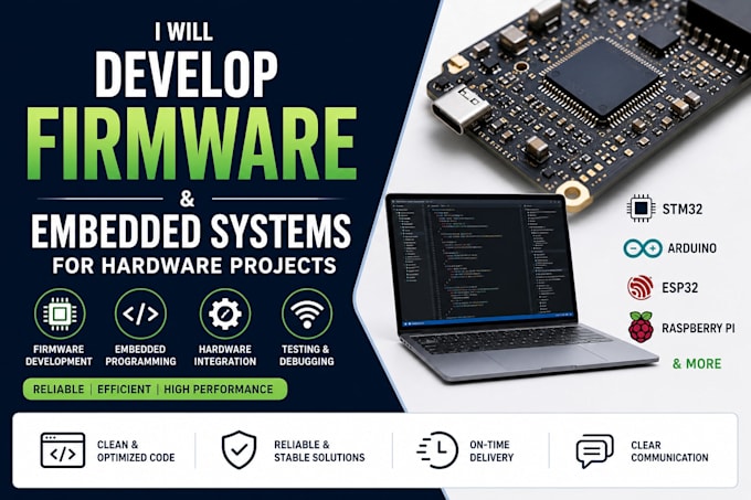 develop firmware and embedded systems for hardware projects