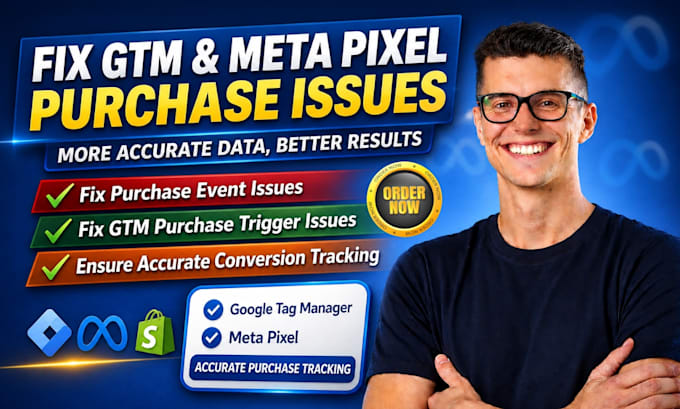 fix google tag manager meta pixel purchase event and gtm purchase trigger issue