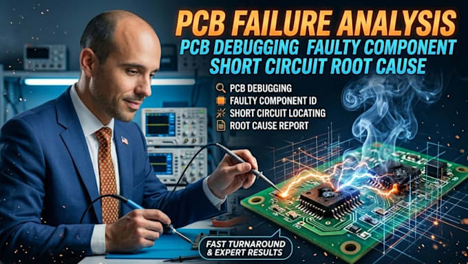 pcb failure analysis, pcb debugging faulty, component short circuit root cause