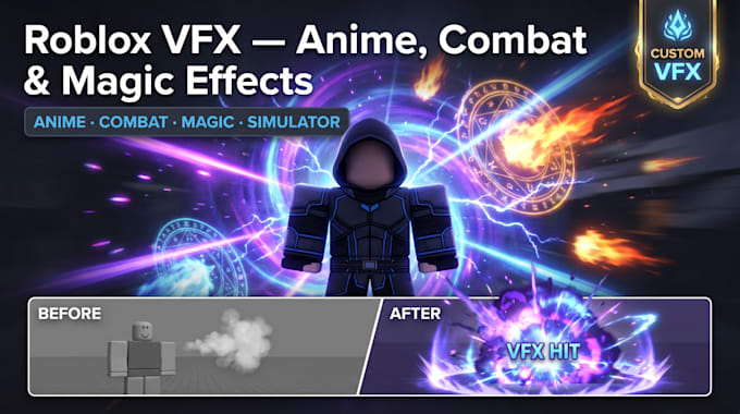 create roblox vfx effects for anime, combat, magic, and simulator games