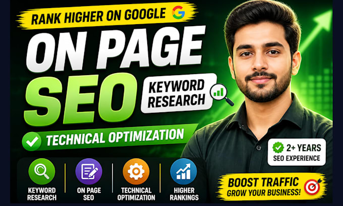 on page SEO with keyword research and technical optimization