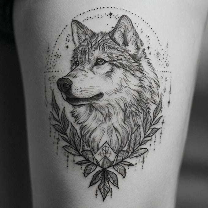 draw a  high end linework tattoo design