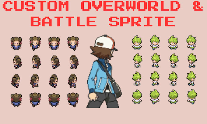 create custom pokemon trainer sprites, battle sprites and overworld sprites