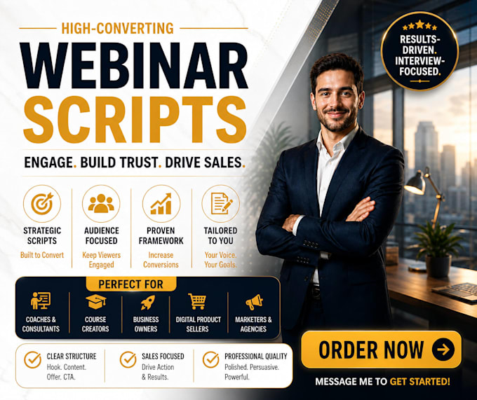 create a persuasive webinar script to boost sales and engagement
