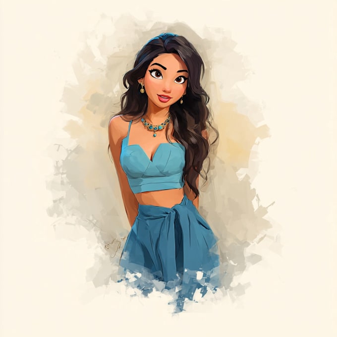 create an amazing disney style portrait