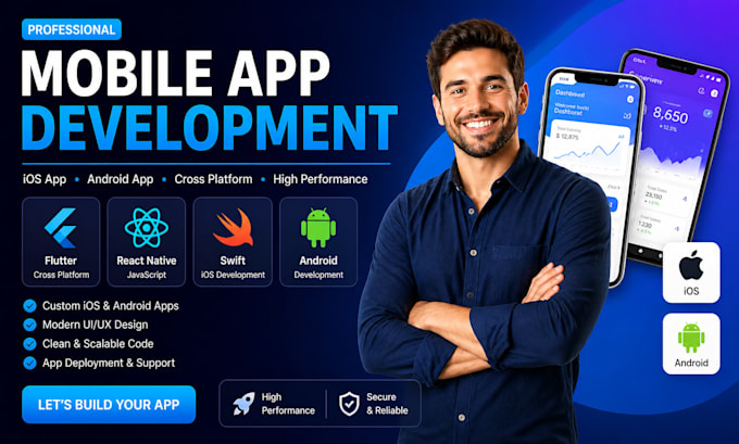 develop ios app android app flutter developer mobile app development react swift