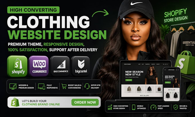 create a premium shopify streetwear brand store using shewin, customcat, clopro