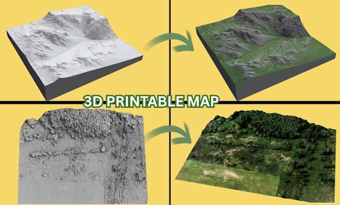create 3d game environment terrain map lowpoly map tycoon map city for 3d print