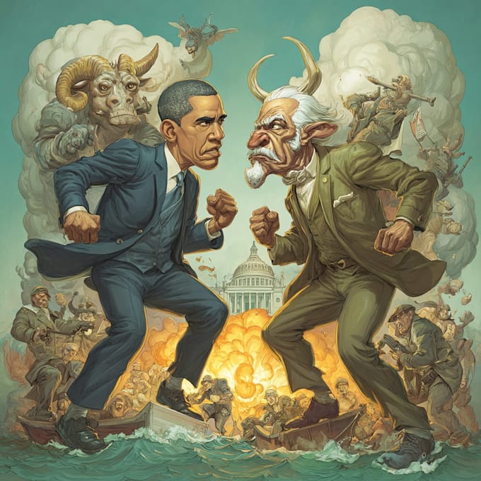 do a political cartoon art