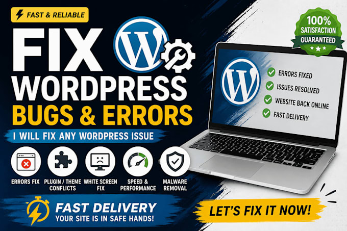 fix wordpress issues, fix wordpress errors, bugs, fix wordpress website