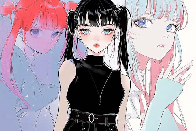 design anime banner with modern and clean layout