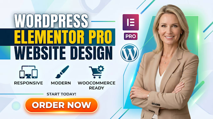 wordpress elementor pro design or redesign woocommerce wordpress website develop