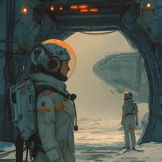 design sci fi art, concept art, sci fi art illustrationh