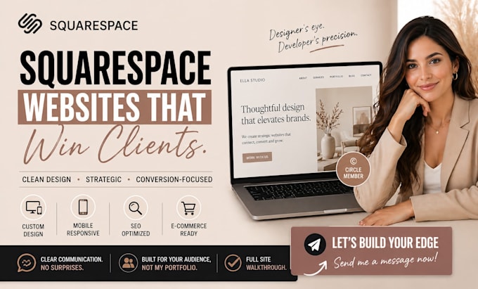 build squarespace website design redesign squarespace website development