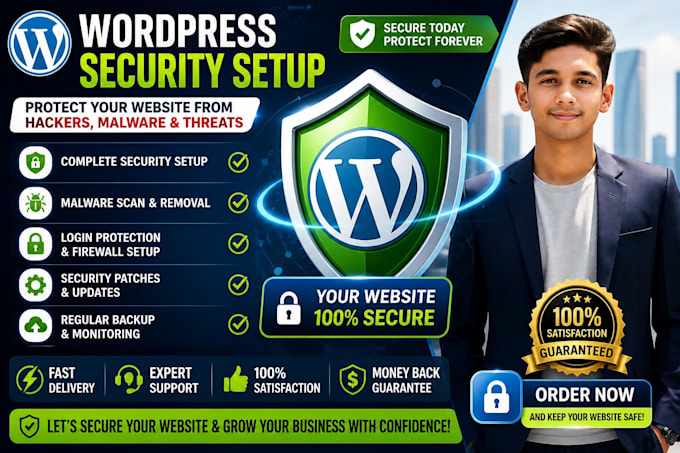 fix secure and protect your wordpress website from hackers malware and attacks