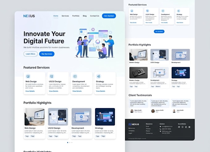 design clean and user friendly UI UX for website