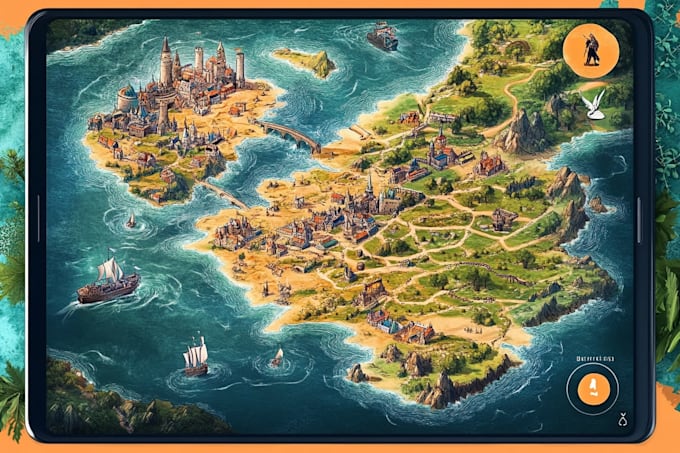 design a map in vector format, location map