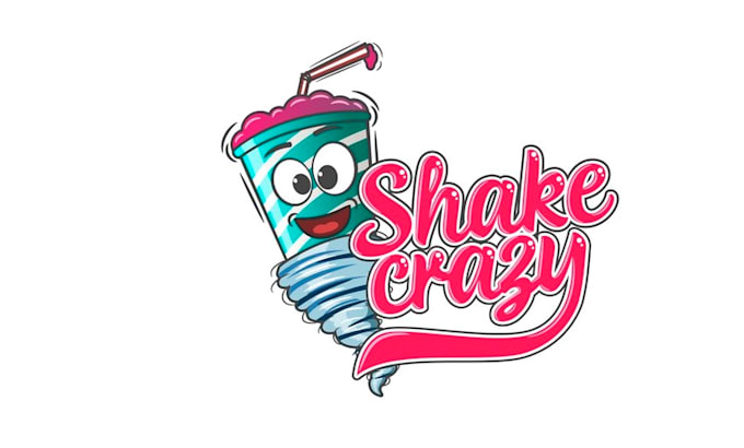 create a bright engaging milkshake shop logo