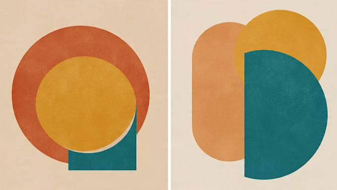 make mid century modern digital wall art for etsy store