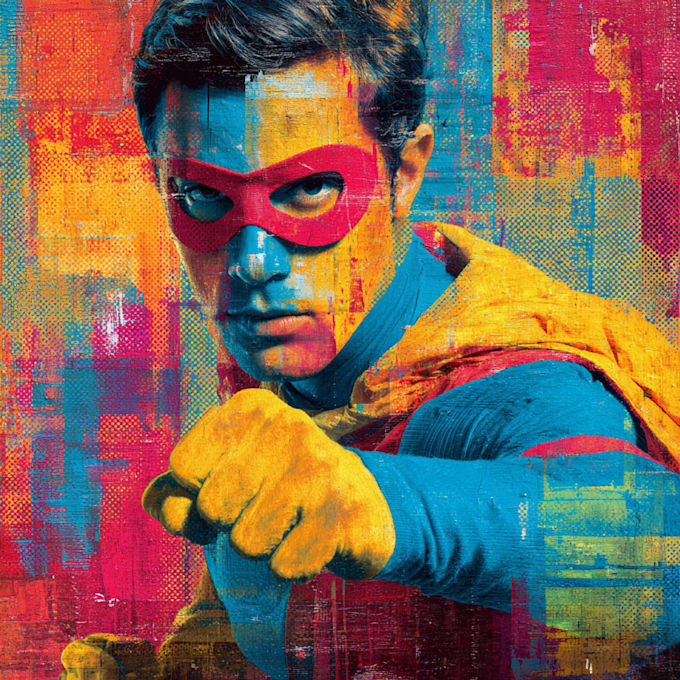 design powerful superhero illustration