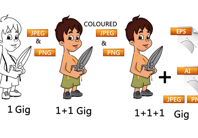 make simple illustration character