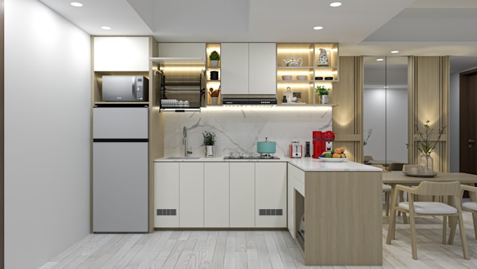 create professional interior design concept and 3d visualization
