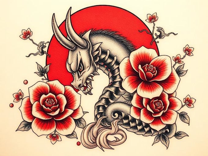 unique japanese tattoo design