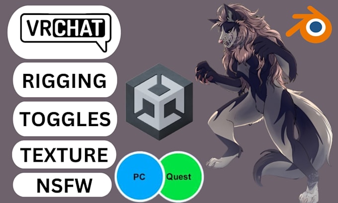 create a vrchat avatar model with rigging and expressions